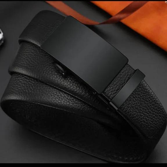Men's Leather Auto-Buckle Belt